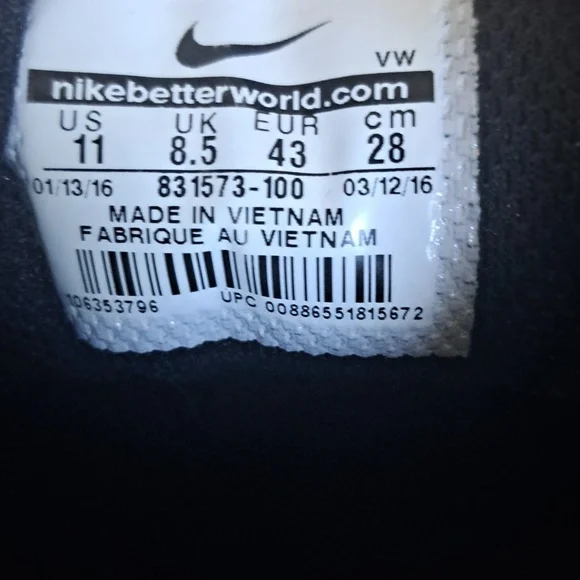 Nike Shoes Mens Air Overplay IX White Black Swoosh Classic Basketball Sneaker - Picture 2 of 7